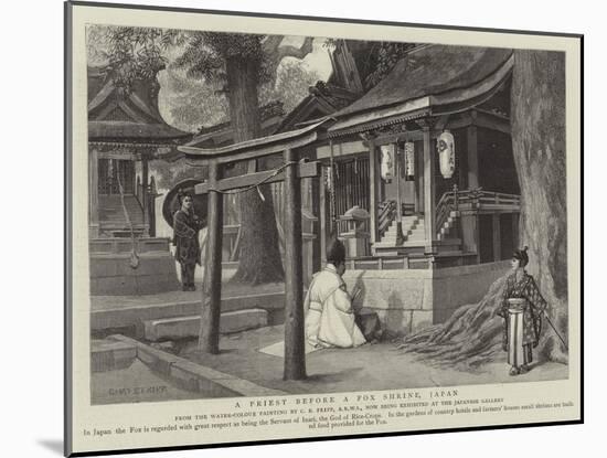 A Priest before a Fox Shrine, Japan-Charles Edwin Fripp-Mounted Giclee Print