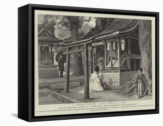 A Priest before a Fox Shrine, Japan-Charles Edwin Fripp-Framed Premier Image Canvas