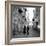 A Priest Chats to an Elderly Man in a Street, Naples, Italy 1957-null-Framed Photographic Print