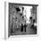 A Priest Chats to an Elderly Man in a Street, Naples, Italy 1957-null-Framed Photographic Print