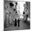 A Priest Chats to an Elderly Man in a Street, Naples, Italy 1957-null-Mounted Photographic Print