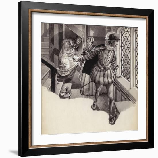 A Priest Slips into a Priesthole-Pat Nicolle-Framed Giclee Print