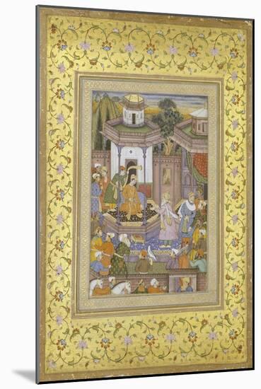 A Prince Giving Audience Mughal Late 16th Century-null-Mounted Giclee Print