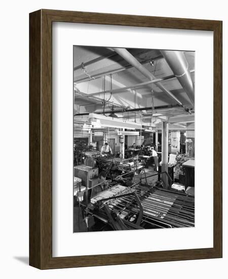 A Print Room in Operation, Mexborough, South Yorkshire, 1959-Michael Walters-Framed Photographic Print