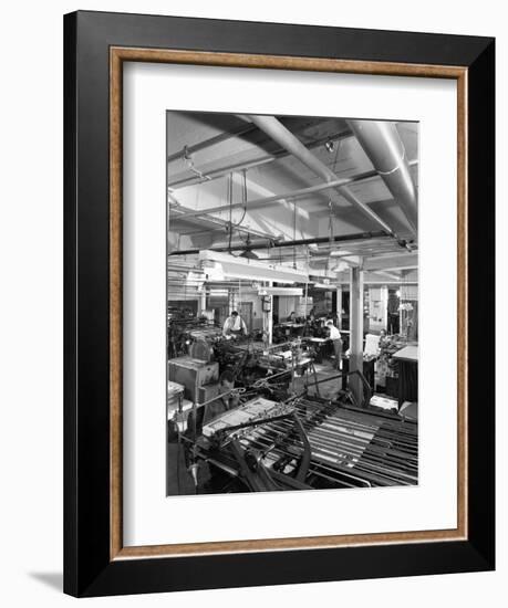 A Print Room in Operation, Mexborough, South Yorkshire, 1959-Michael Walters-Framed Photographic Print