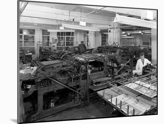 A Print Room, Mexborough, South Yorkshire, 1959-Michael Walters-Mounted Photographic Print