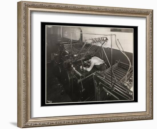 A Printing Press at Unz and Co., 24 Beaver Street, New York, 1932-Byron Company-Framed Giclee Print