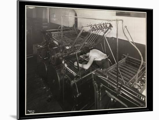 A Printing Press at Unz and Co., 24 Beaver Street, New York, 1932-Byron Company-Mounted Giclee Print