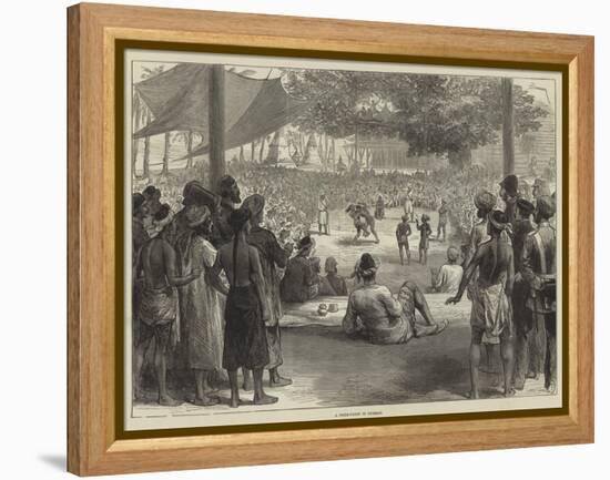 A Prize-Fight in Burmah-null-Framed Premier Image Canvas