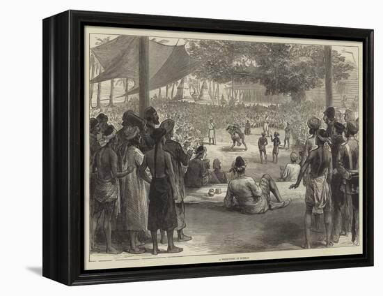 A Prize-Fight in Burmah-null-Framed Premier Image Canvas