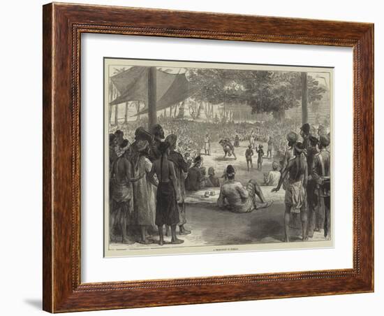 A Prize-Fight in Burmah-null-Framed Giclee Print