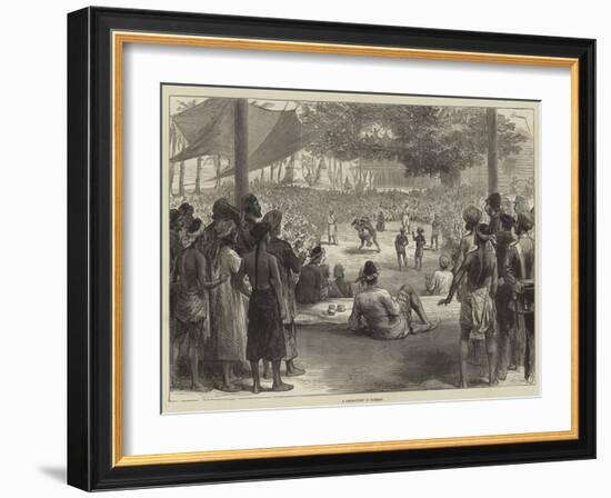 A Prize-Fight in Burmah-null-Framed Giclee Print