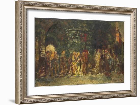 A Procession, C.1880-Adolphe Joseph Thomas Monticelli-Framed Giclee Print