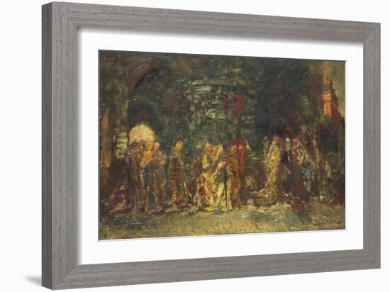 A Procession, C.1880-Adolphe Joseph Thomas Monticelli-Framed Giclee Print