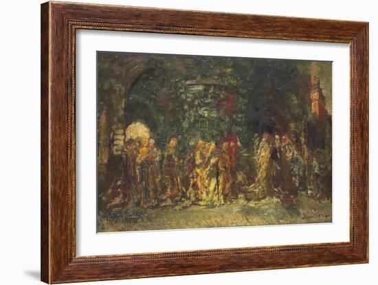 A Procession, C.1880-Adolphe Joseph Thomas Monticelli-Framed Giclee Print