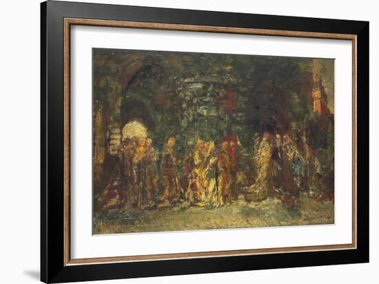 A Procession, C.1880-Adolphe Joseph Thomas Monticelli-Framed Giclee Print