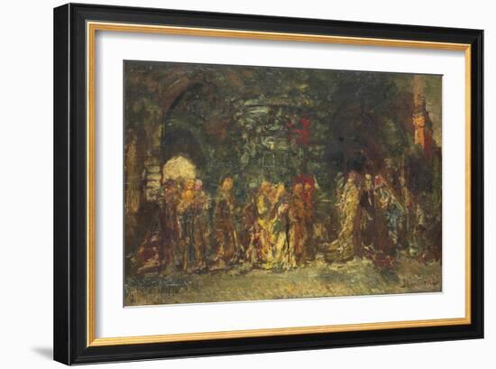 A Procession, C.1880-Adolphe Joseph Thomas Monticelli-Framed Giclee Print