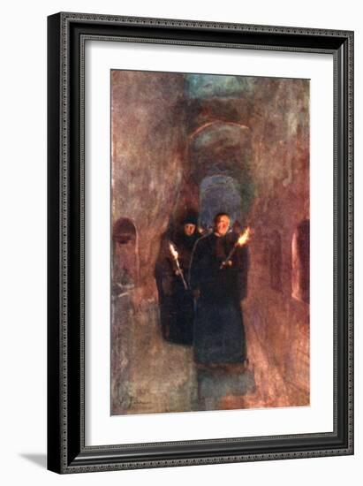 A Procession in the Catacomb of Callistus-Alberto Pisa-Framed Giclee Print