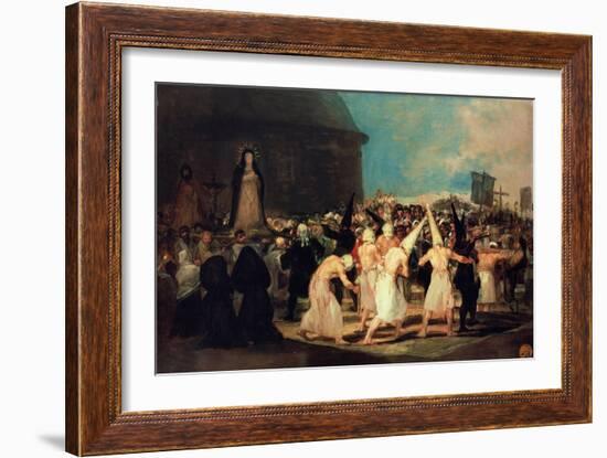 A Procession of Flagellants-Francisco de Goya-Framed Giclee Print