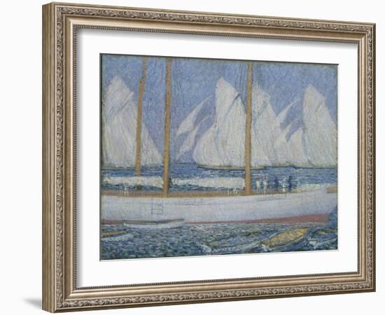 A Procession of Yachts-Philip Wilson Steer-Framed Giclee Print