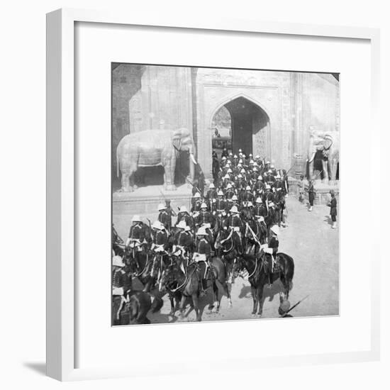 A Procession Passing Through the Delhi Gate, Lahore, Pakistan, 1913-HD Girdwood-Framed Giclee Print