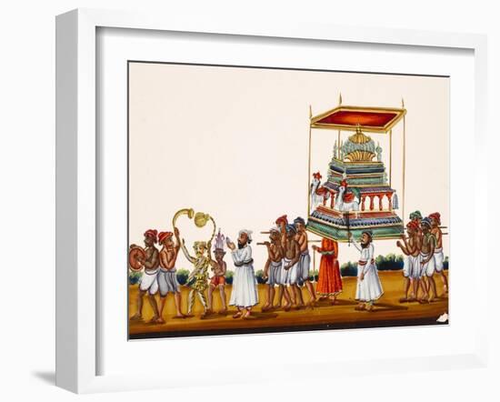 A Procession, Possibly for Muharram in South India, from Thanjavur, India-null-Framed Giclee Print