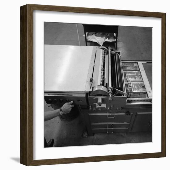 A Proofing Press with Plates at the White Rose Press, Mexborough, South Yorkshire, 1968-Michael Walters-Framed Photographic Print