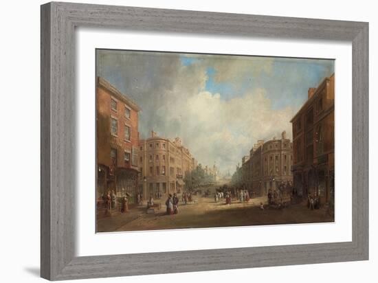 A Proposed Scheme for a New Street, Newcastle, 1831 (Oil on Canvas)-John Wilson Carmichael-Framed Giclee Print