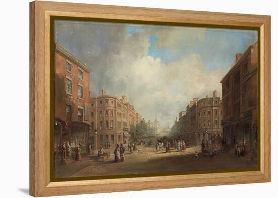 A Proposed Scheme for a New Street, Newcastle, 1831 (Oil on Canvas)-John Wilson Carmichael-Framed Premier Image Canvas