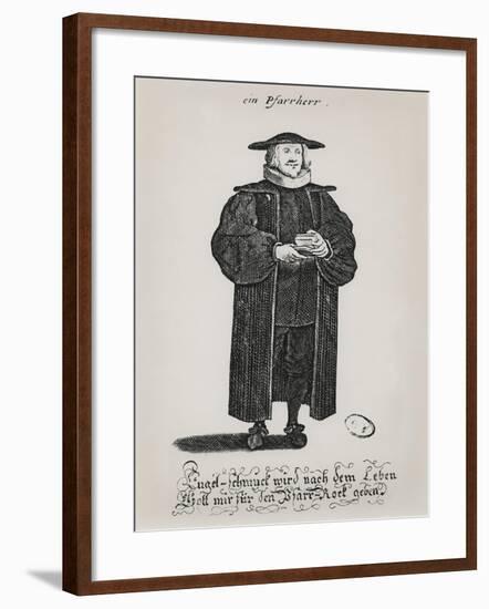 A Protestant Pastor at the End of the 17th Century-null-Framed Giclee Print