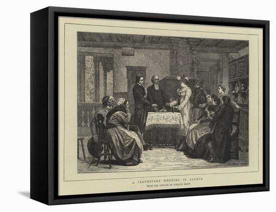 A Protestant Wedding in Alsace-Gustave Brion-Framed Premier Image Canvas