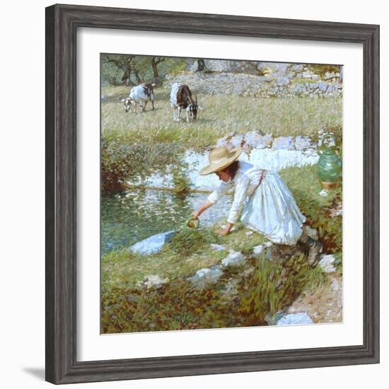 A Provencal Stream, C.1903-Henry Herbert La Thangue-Framed Giclee Print