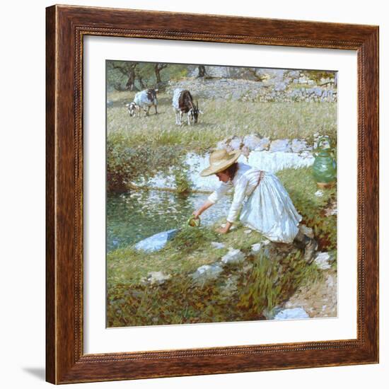 A Provencal Stream, C.1903-Henry Herbert La Thangue-Framed Giclee Print