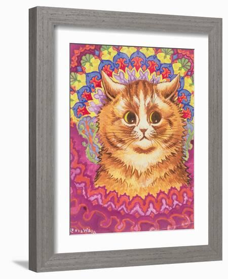 A Psychotic Cat-Louis Wain-Framed Giclee Print