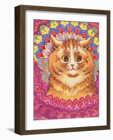 A Psychotic Cat-Louis Wain-Framed Giclee Print