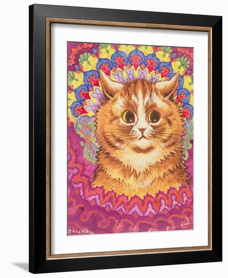 A Psychotic Cat-Louis Wain-Framed Giclee Print