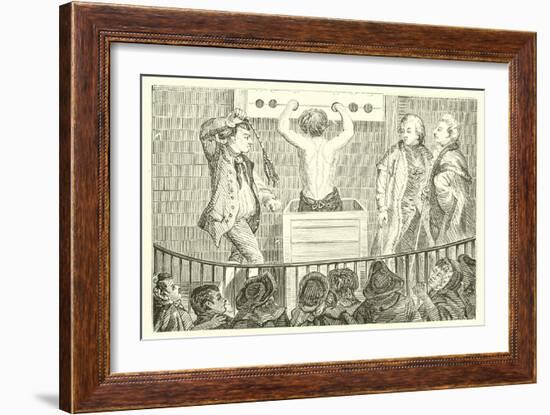 A Public Whipping in the London Sessions House Yard-null-Framed Giclee Print