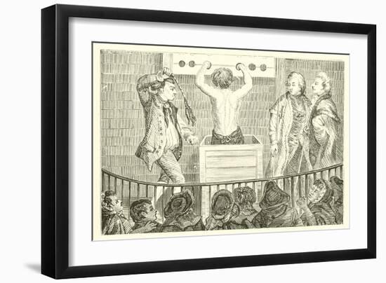 A Public Whipping in the London Sessions House Yard-null-Framed Giclee Print