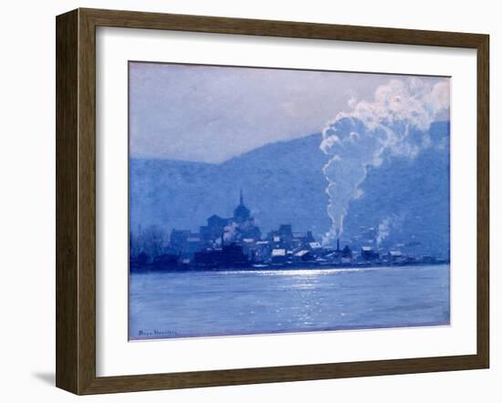 A Puff of Steam (Oil on Canvas)-Lowell Birge Harrison-Framed Giclee Print