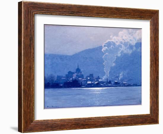 A Puff of Steam (Oil on Canvas)-Lowell Birge Harrison-Framed Giclee Print