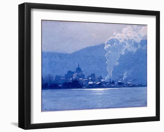 A Puff of Steam (Oil on Canvas)-Lowell Birge Harrison-Framed Giclee Print