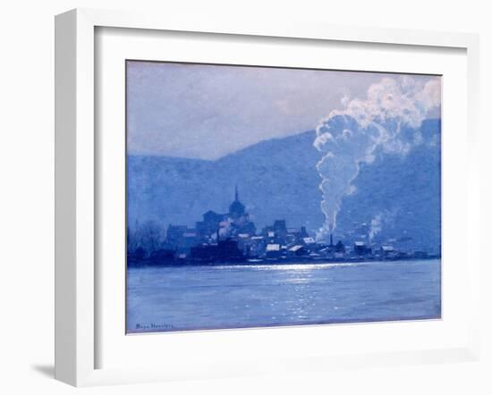 A Puff of Steam (Oil on Canvas)-Lowell Birge Harrison-Framed Giclee Print