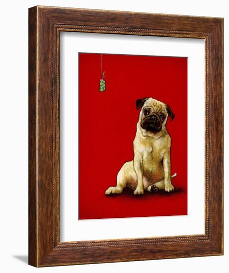 A Pug and a Kiss-Will Bullas-Framed Giclee Print