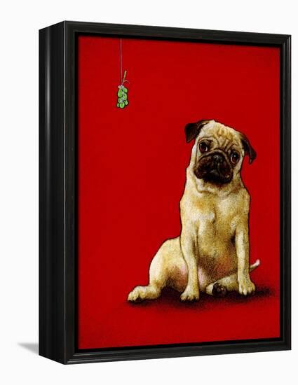 A Pug and a Kiss-Will Bullas-Framed Premier Image Canvas