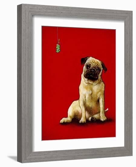 A Pug and a Kiss-Will Bullas-Framed Giclee Print