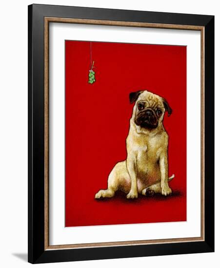 A Pug and a Kiss-Will Bullas-Framed Giclee Print