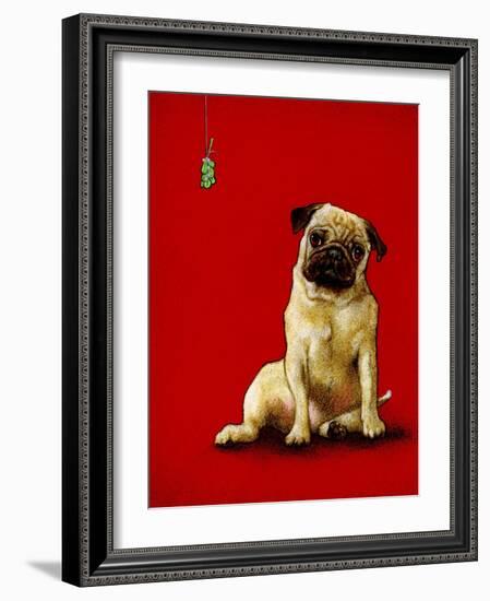 A Pug and a Kiss-Will Bullas-Framed Giclee Print