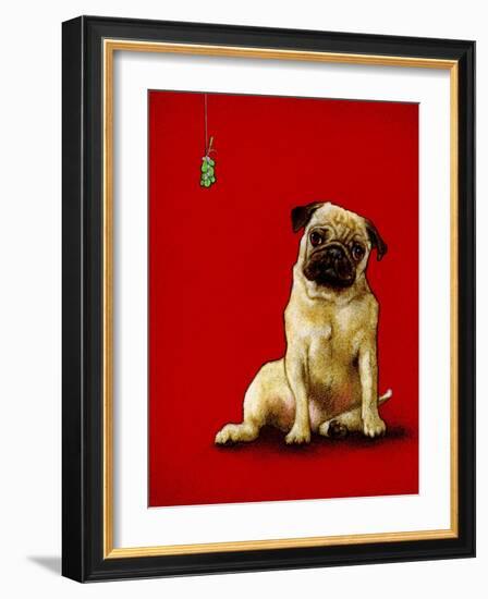 A Pug and a Kiss-Will Bullas-Framed Giclee Print