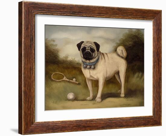 A Pug in Court-Porter Design-Framed Giclee Print