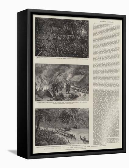 A Punitive Expedition to the Cannibals of the Solomon Islands-null-Framed Premier Image Canvas